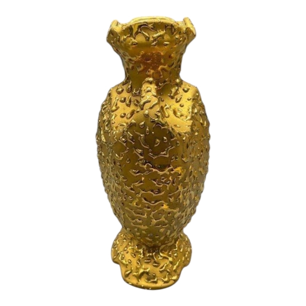 MCM Art Nouveau 22kt Gold Weeping Porcelain Vase Made in the USA Vintage - Picture 4 of 6